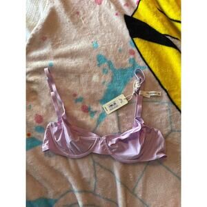 Aerie Smoothez Microfiber Unlined Full Coverage Bra Purple Size 34B Underwire